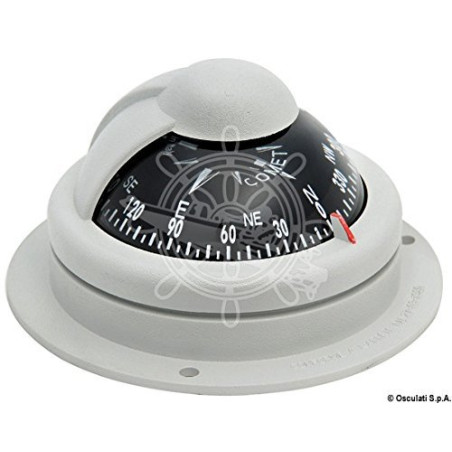 BUSSOLA RIVIERA COMET 1 SU PIANO GRIGIA A 81mm 25.006.01 OSCULATI