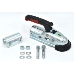 GANCIO GIUNTO A SFERA Ø 35 O Ø 50 AGGANCIO RIMORCHIO CARRELLO APPENDICE ALKO AK161 COMPLETO DI BULLONERIA