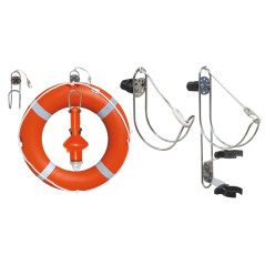 PORTASALVAGENTI IN ACCIAIO INOX CON SUPPORTO PER BOETTA LUMINOSA