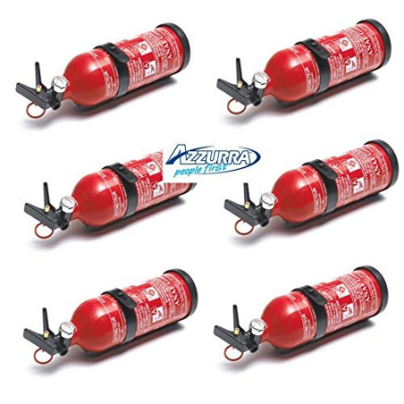ANAF Group Offerta 6 Estintori a Polvere 1Kg omologati con Staffa e manometro - Promo