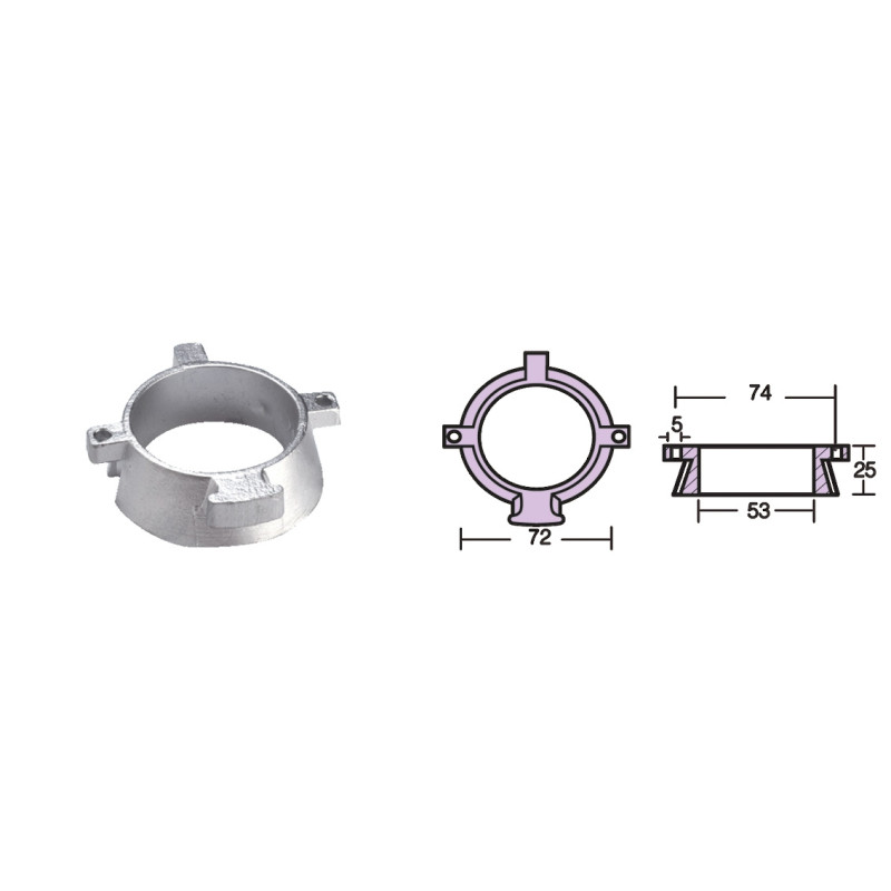 Anodo Collare Alpha CM806105A  Alluminio 