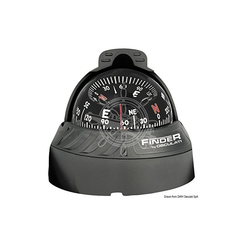 Bussola Da Navigazione OSCULATI Finder - Montaggio Su Piano, Colore Nero/Rosa Nera - Foto 12