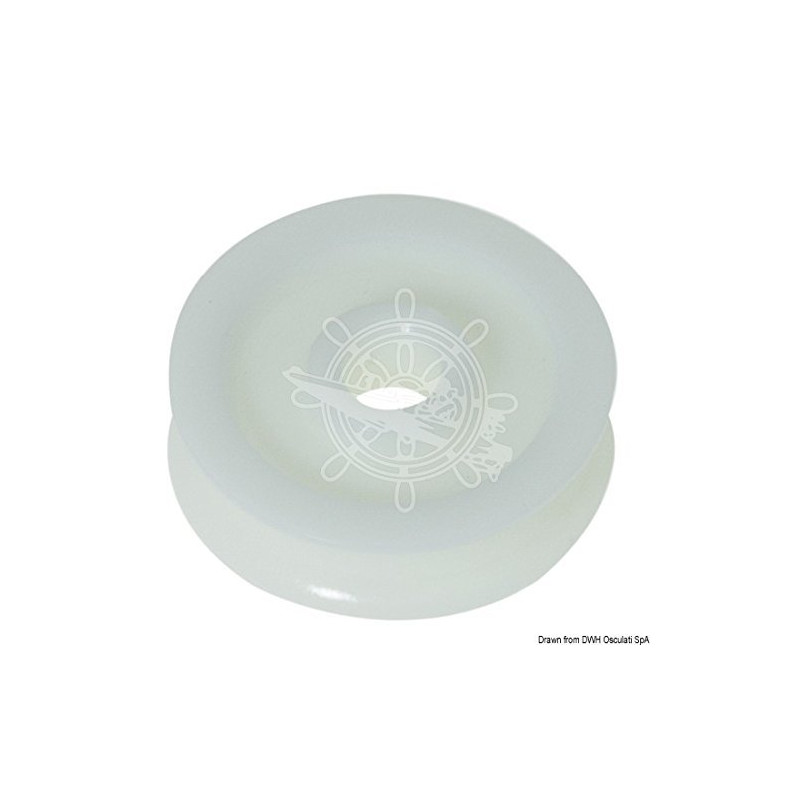 Puleggia in delrin mm 34 per Cime Ø mm 12 Bianca