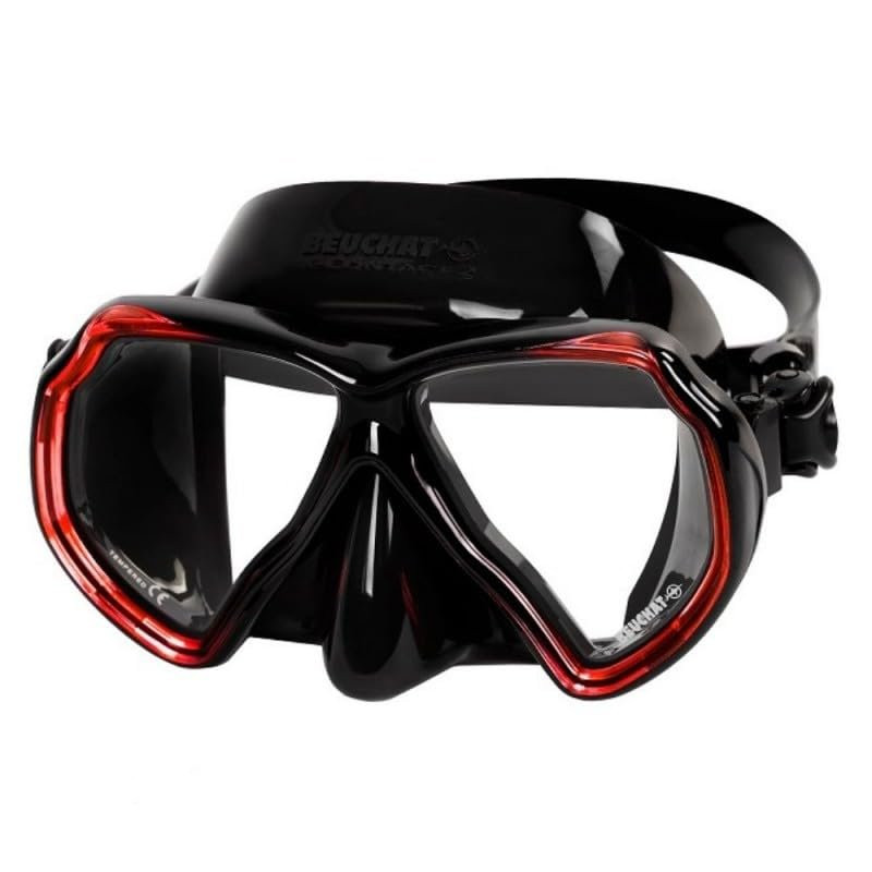 BEUCHAT X-Contact 2 Diving/Snorkelling Mask - Black/Red BEUCHAT X-Contact 2 Diving/Snorkelling Mask - Black/Red