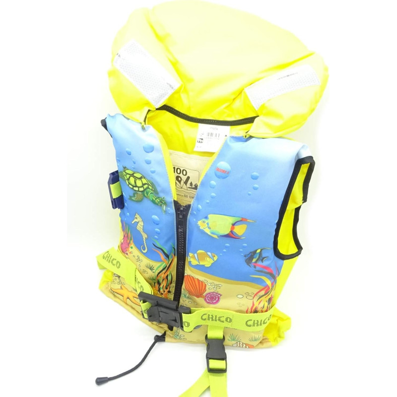 GIUBBOTTO DI SALVATAGGIO BEBÈ E BAMBINO 100 N CHICHO GIALLO 30-40kg