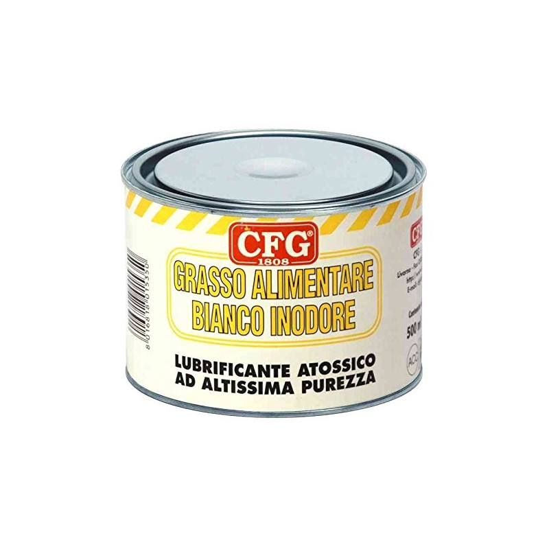 CFG - SPECIALE GRASSO ALIMENTARE 500ML BIANCO INODORE ATOSSICO LUBRIFICA PROTEGGE ORGANI MACCHINE PER LAVORAZIONE ALIMENTARE