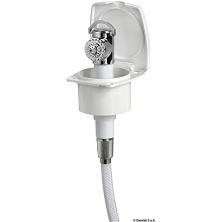 OSCULATI Doccetta New Edge Bianca Tubo PVC 2,5 m