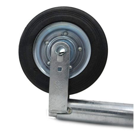 RUOTINO PIVOTTANTE al-KO Plus ZINCATO Portata 150 kg. - Gomma Piena - manovra Carrello