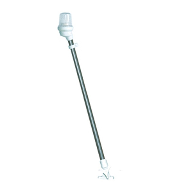 LUCE DI NAVIGAZIONE ASTA INOX  ABBATTIB. BIANCA 64 CM 
