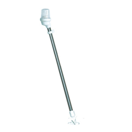 LUCE DI NAVIGAZIONE ASTA INOX  ABBATTIB. BIANCA 64 CM 