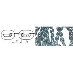 CATENA CALIBRATA ZINCATA  DIAM. 6 MM 25 METRI LINEARI 