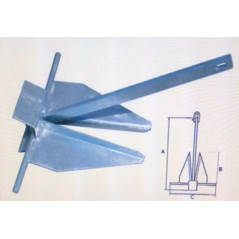 ANCORA DANFORTH  IN ACCIAIO ZINCATO A CALDO  4 Kg