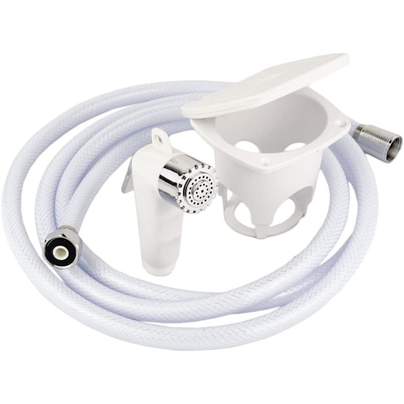 Kit Doccia Barca e Camper con Doccetta a Levetta Tubo 4 m Contenitore Ovale