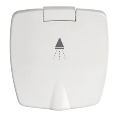 Doccetta Boris bianca tubo PVC 4 m