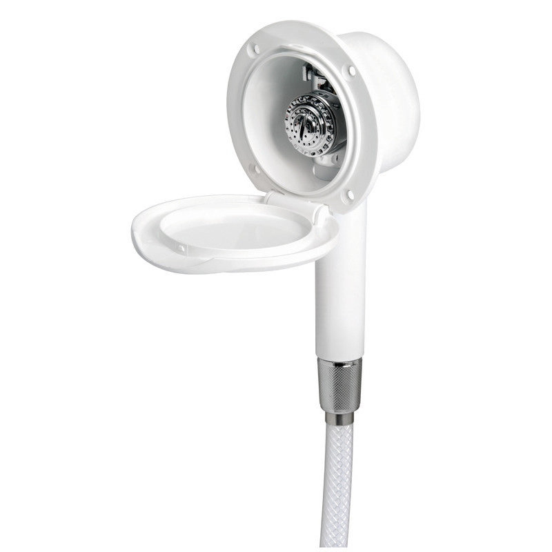 Doccia Classic Evo bianca tubo PVC 2,5 m a parete