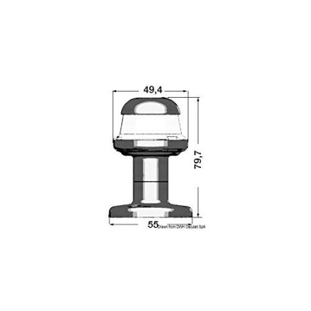 OSCULATI Fanale nero  LED 360°