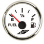 INDICATORE LIVELLO CARBURANTE 10-180 OHM GHIERA ACCIAIO QUADRANTE BIANCO NAUTICA
