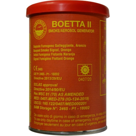 BOETTA FUMOGENA GALLEGGIANTE CON SEGNALE DIURNO ARANCIONE