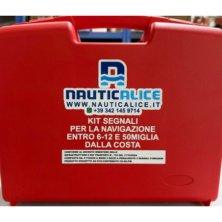 KIT SEGNALI DI SOCCORSO 6/12/50 MIGLIA VALIDITA' 4 ANNI 