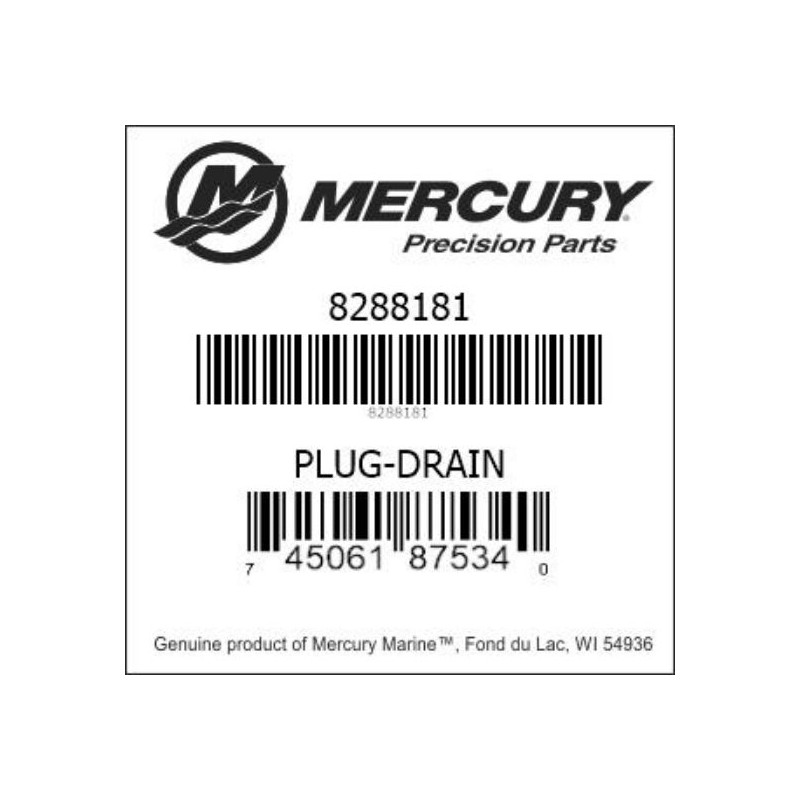PLUG-DRAIN 828818