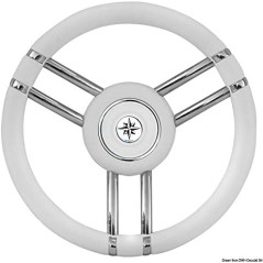 OSCULATI Volante Apollo Inox +Poliuretano Ø 350 mm Bianco