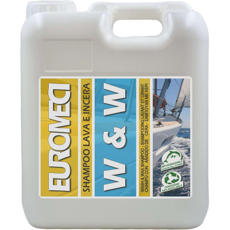 W & W, Shampoo lava e incera per Imbarcazioni, 5.000 ml