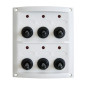  Pannello Elettrico Bianco a 6 interruttori 108x125 mm
