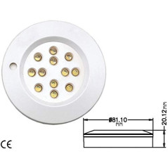  PLAFONIERA A 12 LED Luce Calda 