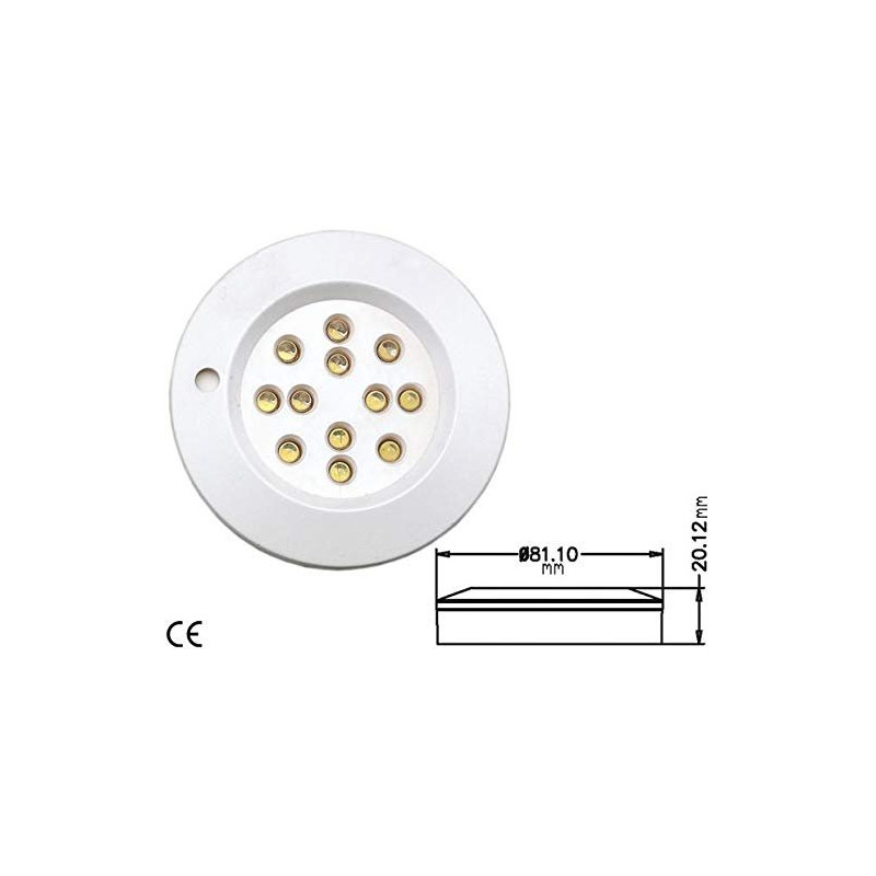  PLAFONIERA A 12 LED Luce Calda 