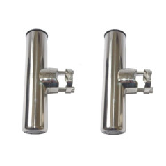 Porta canna in acciaio inox per tubo 22/25 mm (set di 2) orientabile in acciaio inox