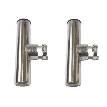 Porta canna in acciaio inox per tubo 22/25 mm (set di 2) orientabile in acciaio inox