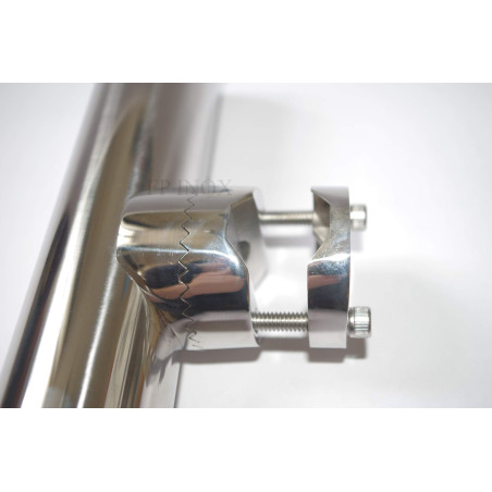 Porta canna in acciaio inox per tubo 22/25 mm (set di 2) orientabile in acciaio inox