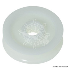 Puleggia in delrin mm 45 per Cime Ø mm 10 Bianca