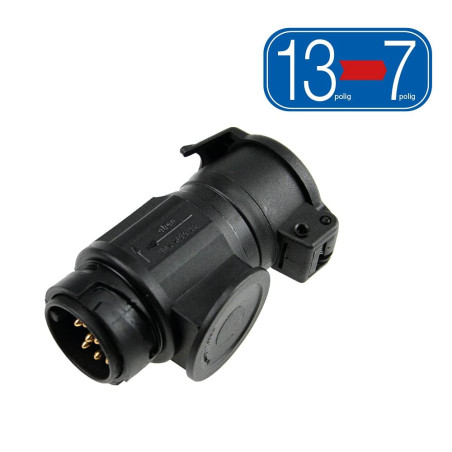  Adattatore per esterni e roulotte pezzo 13-pin spina a 7-pin presa - Collegamento 12 V - Caravan & Motorhome Accessori - IP44 -