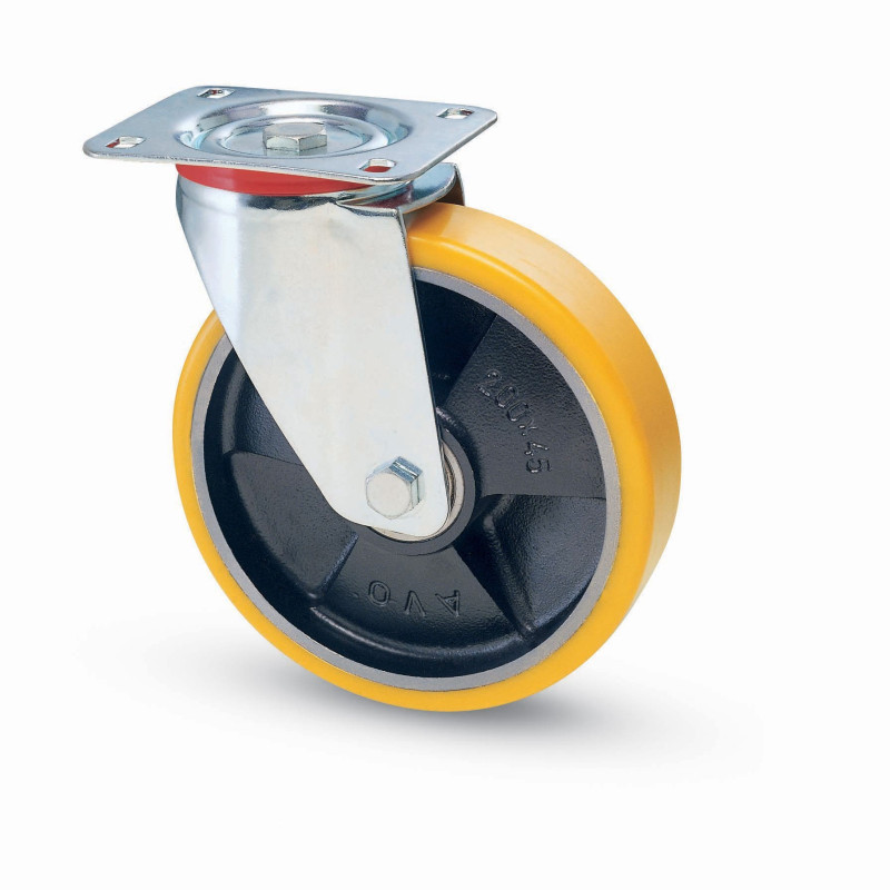 RUOTA IN ULTR. ART.22 D.200X40 GIREVOLE PZ - 1