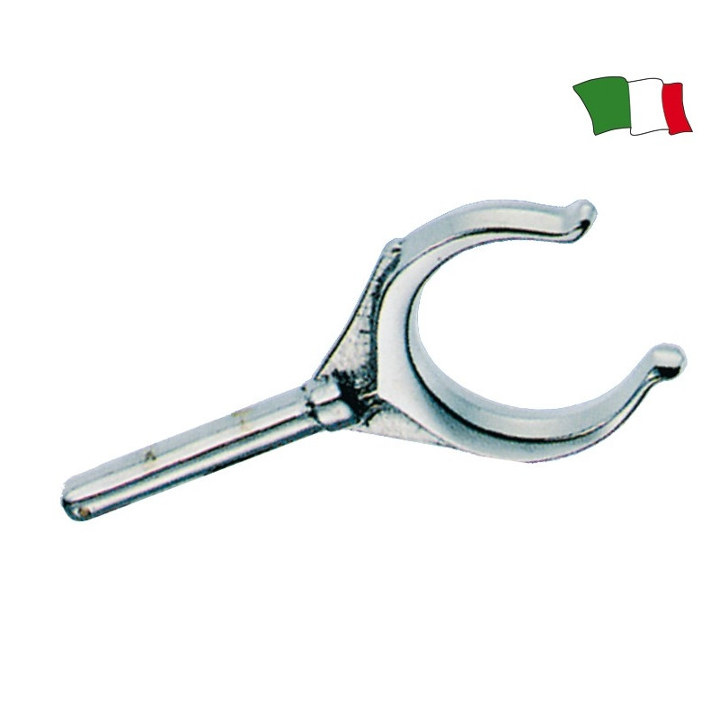 SCALMIERA IN OTTONE CROMATO CON GAMBO RINFORZATO