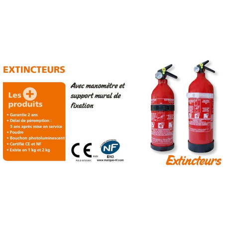 Anaf - Estintore a polvere “ABC”, con manometro, rosso, 2 KG. 
